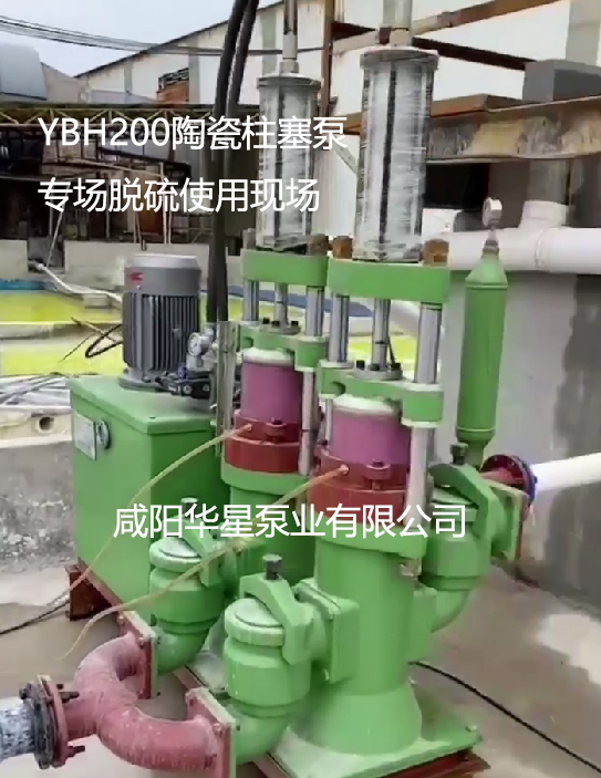 YBH200陶瓷柱塞泵专场脱硫使用现场