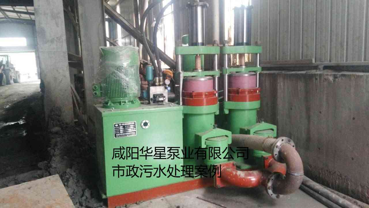 污水处理厂使用陶瓷柱塞泥浆泵现场