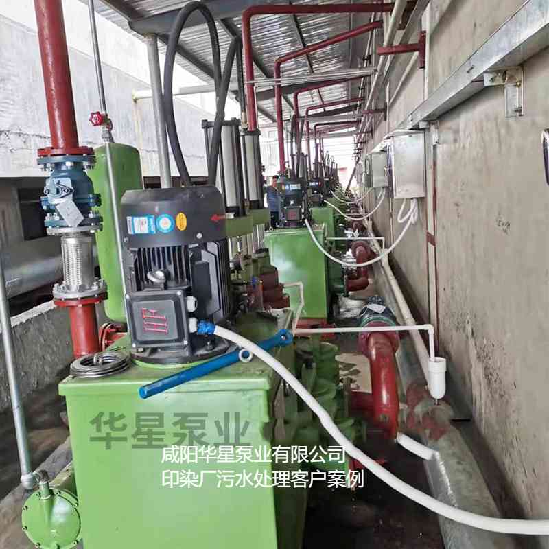 印染污水处理厂使用YBH300N-60不锈钢节能柱塞泥浆泵客户案例-好的个现场